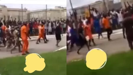 VIDEO: How Inmates At Ankaful Prison Welcomed Shatta Wale