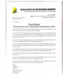 Ghana Society of the Physically Disabled cautions Shatta Wale against mocking Stonebwoy with his disability